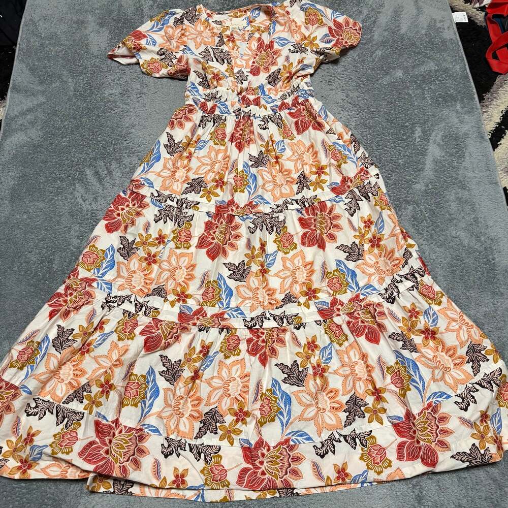 Anthropologie The Somerset Maxi Dress Womens Small Botanical Fall Floral